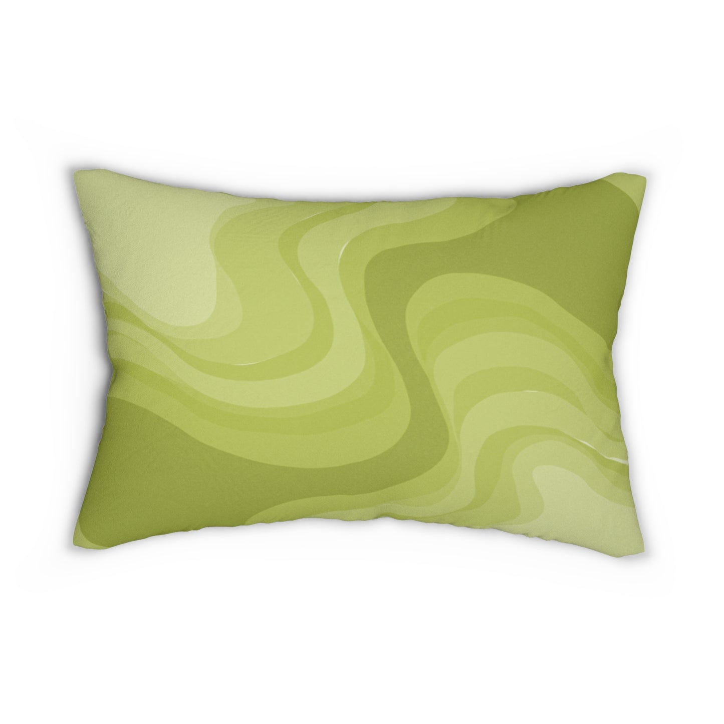 Lemon Wavey Spun Polyester Lumbar Pillow, 20" x 14"