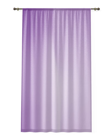 Soft Lavender Fade Sheer Window Curtain, 50" x 84", partially transparent
