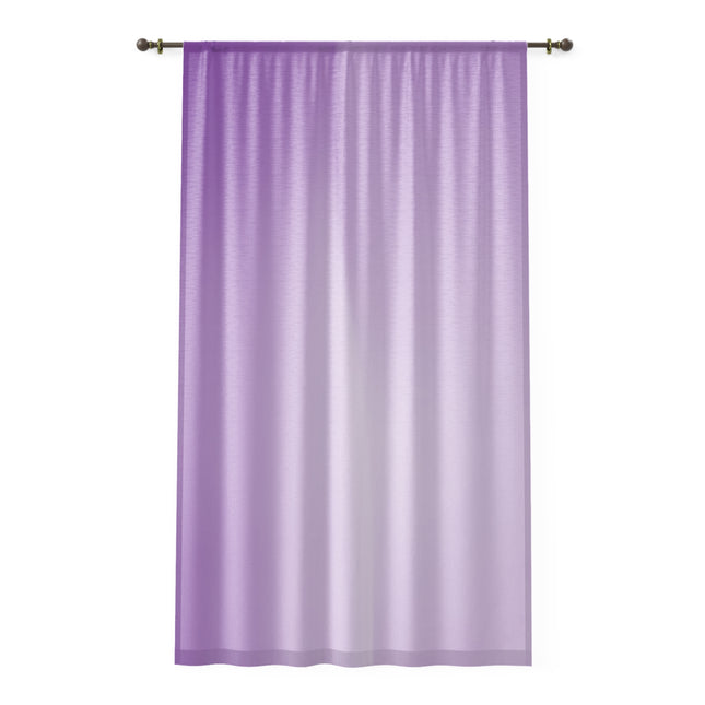 Soft Lavender Fade Sheer Window Curtain, 50" x 84", partially transparent