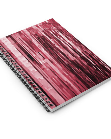 Striped Ruby Spiral Notebook - Ruled Line, 6" x 8", 118 pages