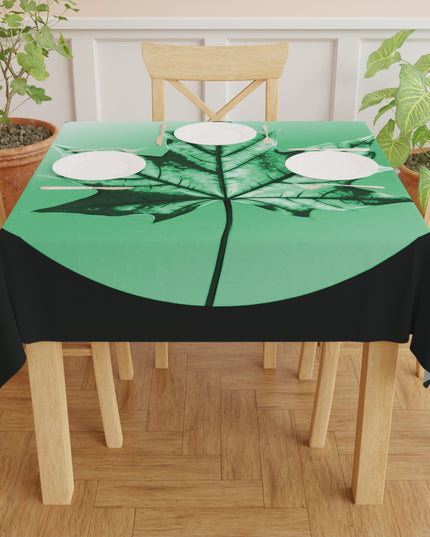 Mint Green Maple Leaf Tablecloth, 55" x 55"