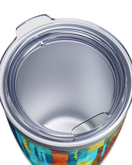 Striped Alpha Ringneck Tumbler, 20oz in white