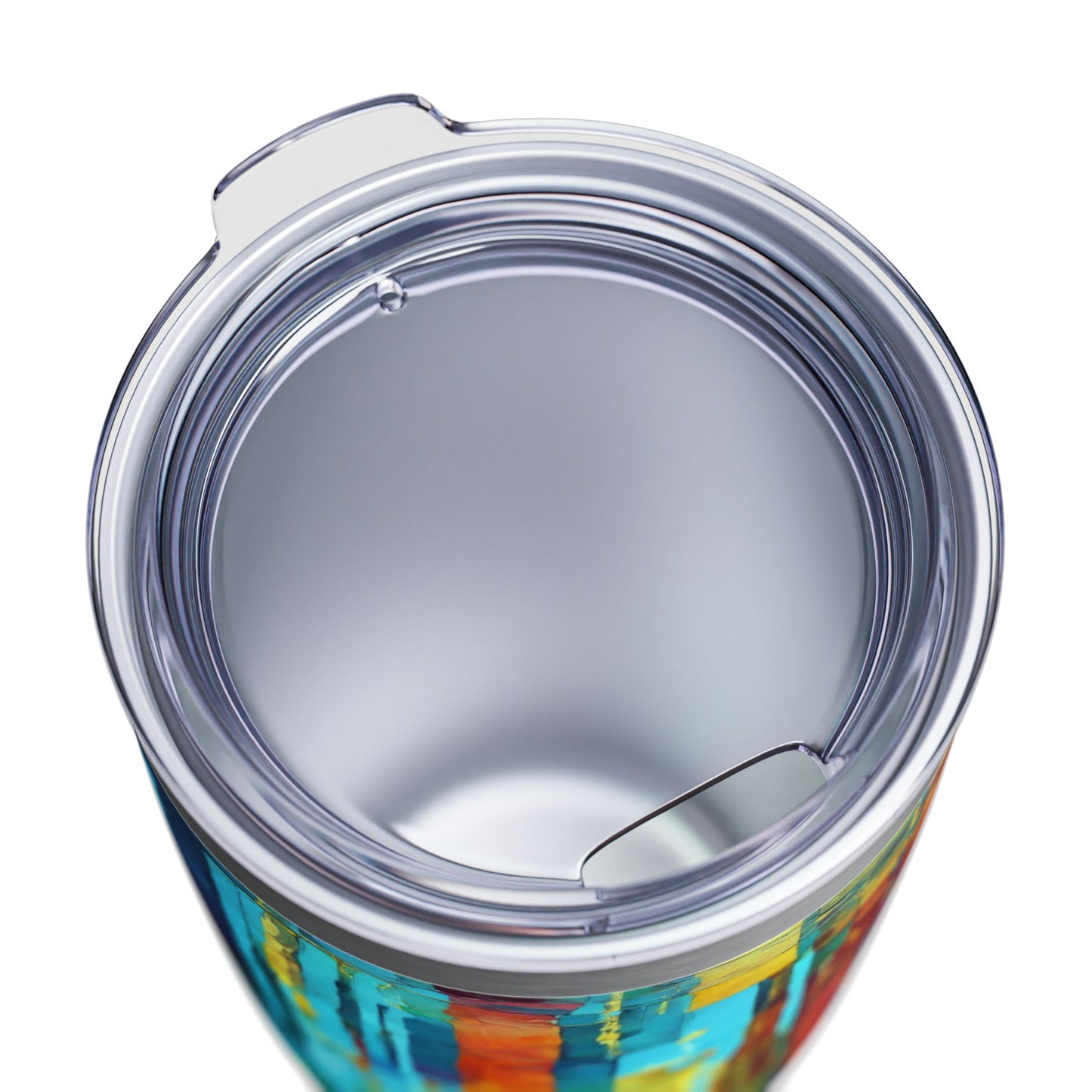 Striped Alpha Ringneck Tumbler, 20oz in white, steel and black