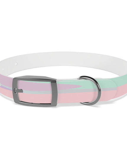 Pastel Peach and Soft Green Patches Small Dog Collar