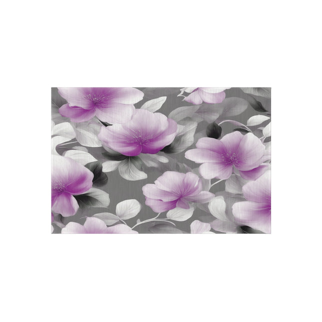 Purple Blossom Floral Bunch Outdoor Rug, 24" x 36"