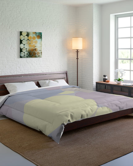 Pastel Soft Blue and Soft White Patches 104" × 88" Comforter
