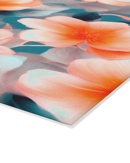 Orange Blossom Floral Bunch Glass Cutting Board, 8" x 11"