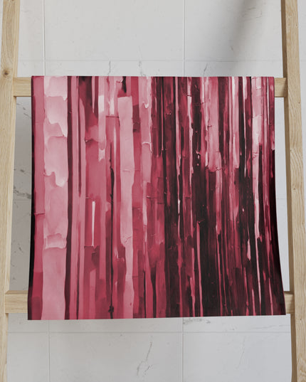 Striped Ruby Hand Towel, 16" x 28"