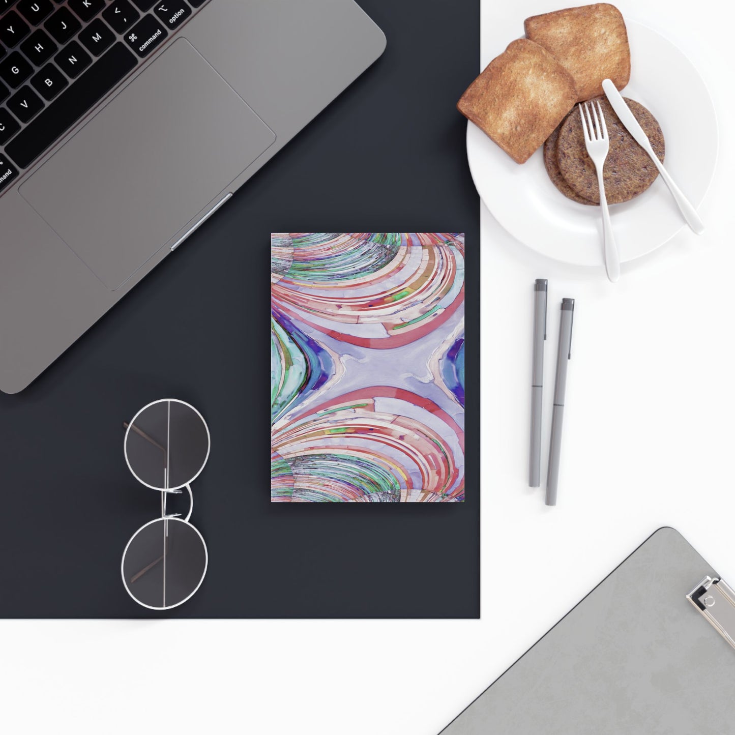 Uzi Spiral Pastels 5.2" x 7.4" Hard Backed Journal with 128 blank pages