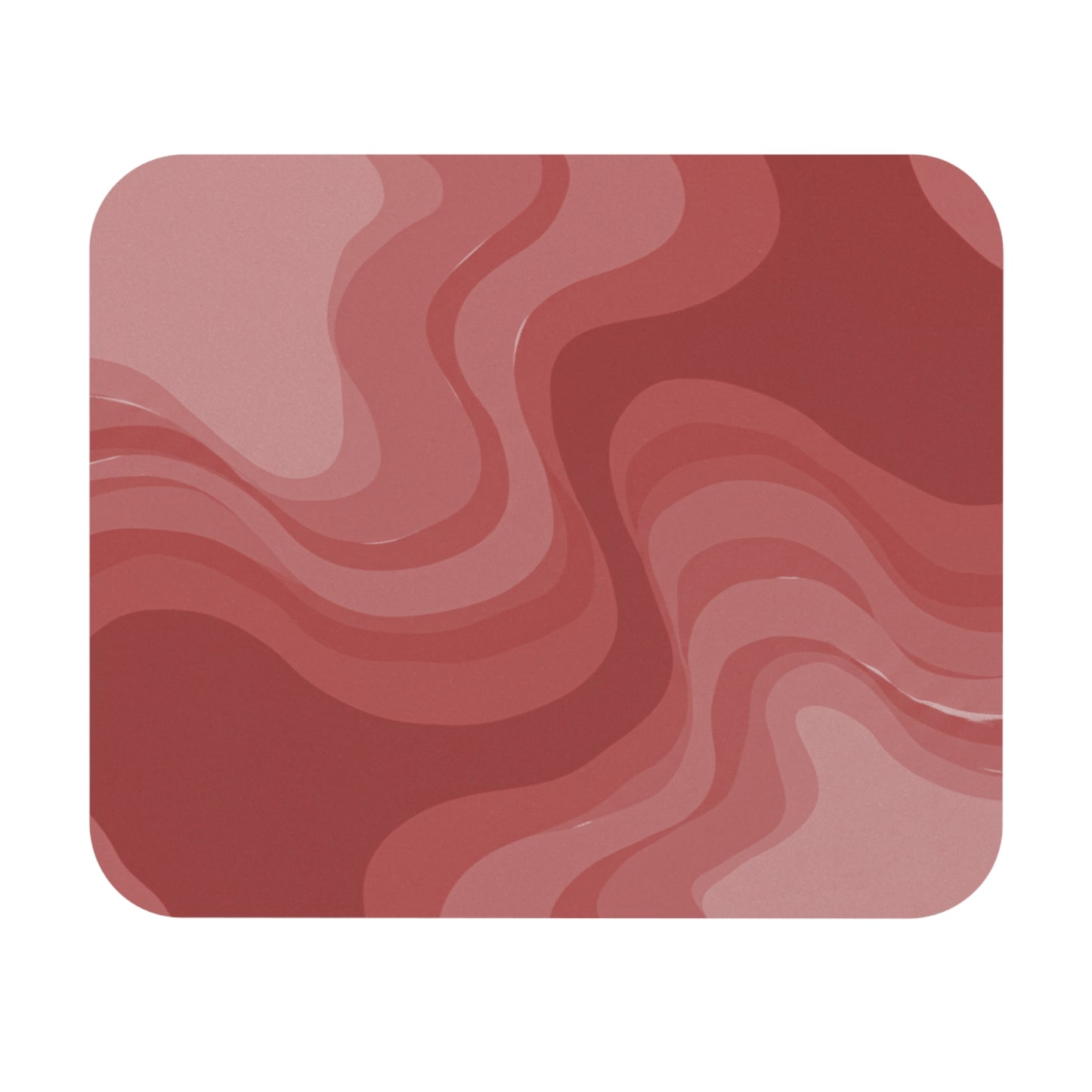 Power Red Wavey Mouse Pad, 9" x 8" Rectangle