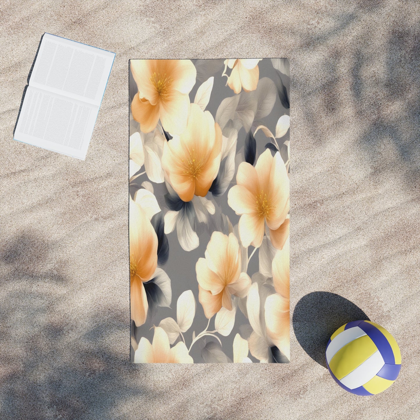 Soft Blossom Floral Bunch Beach Towel, 24" x 44"