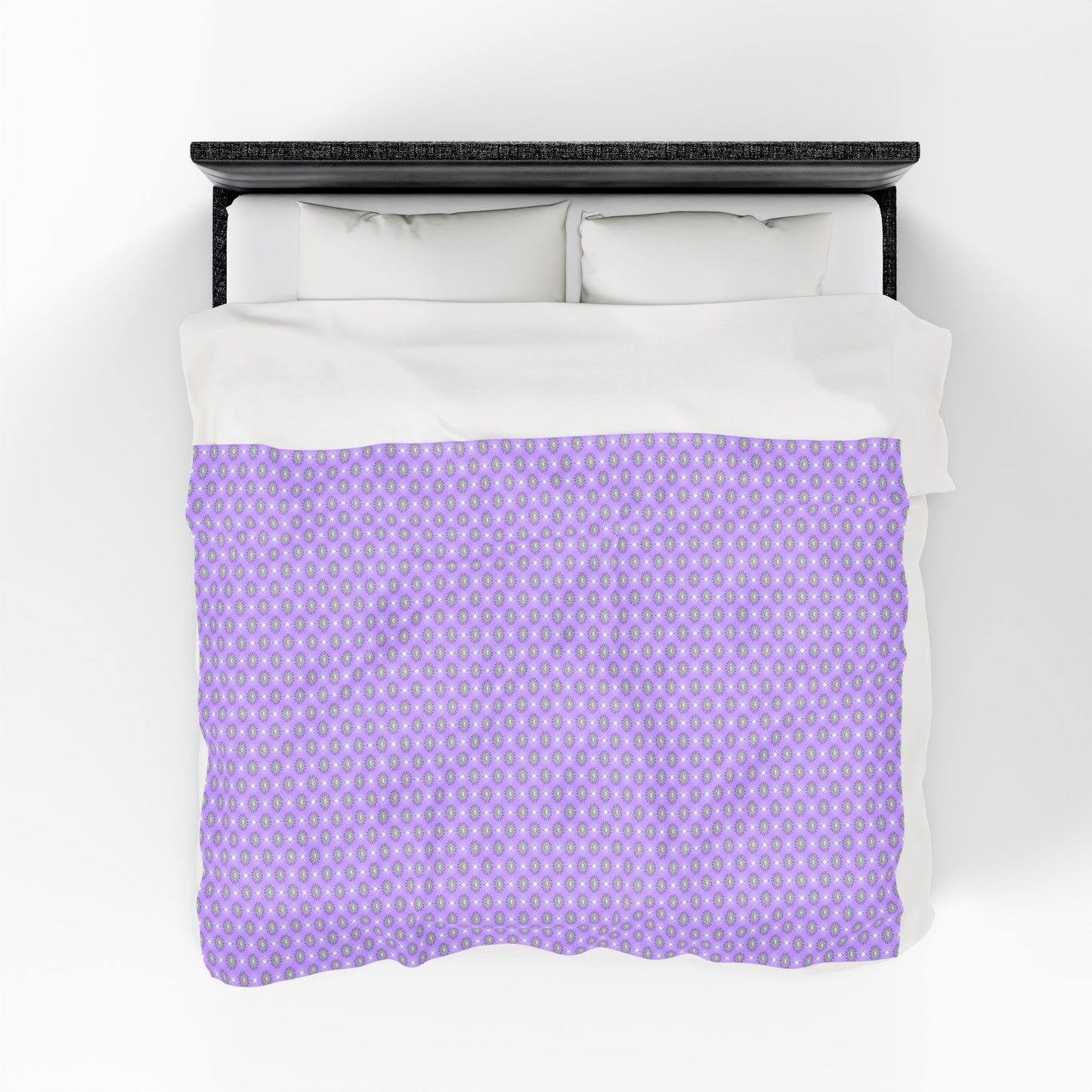 Lavender Star-crossed Bodies Velveteen Plush Blanket, 60" x 80"