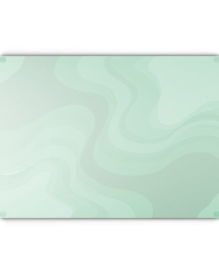 Mint Green Wavey Glass Cutting Board, 11" x 15"