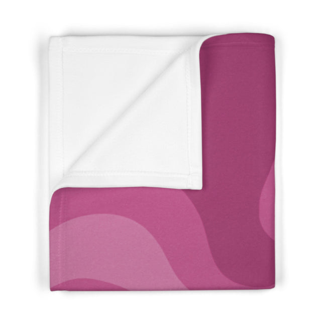 Pinky Mauve Wavey Soft Fleece Baby Blanket, 30" x 40"