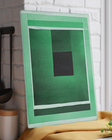 Mint Shadow Glass Cutting Board, 11" x 15"