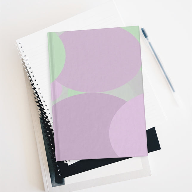 Pastel Lavender Purple and Soft Green Patches 5" x 7" Journal - 128 Ruled Line pages