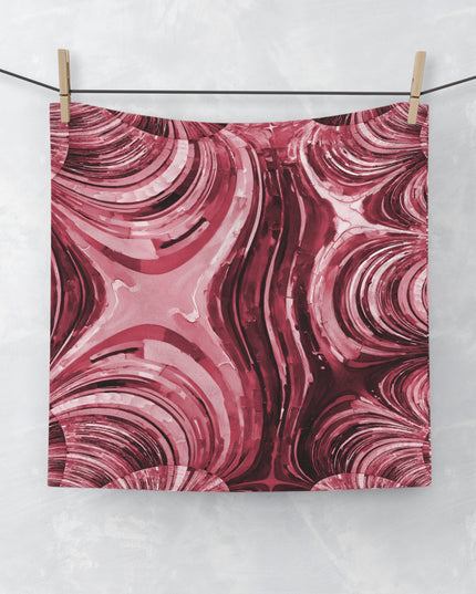 Uzi Spiral Ruby Face Towel, 13" x 13"