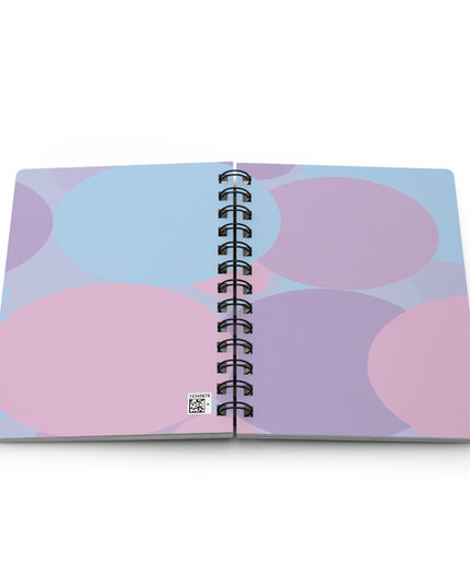 Pastel Purple and Mauve Patches Spiral Bound Journal, 5" x 7" 150 pages