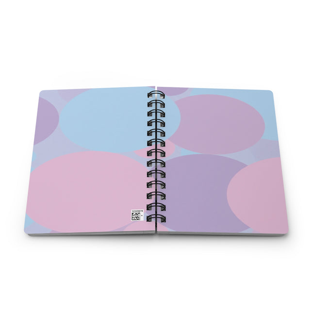 Pastel Purple and Mauve Patches Spiral Bound Journal, 5" x 7" 150 pages