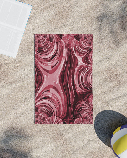 Uzi Spiral Ruby Beach Towel, 18" x 27"