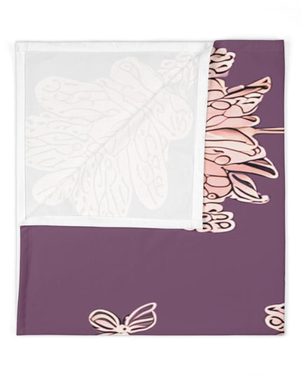 Pink Floral Butterflies Baby Swaddle 30″×40″ Blanket