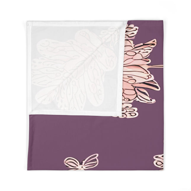 Pink Floral Butterflies Baby Swaddle 30″×40″ Blanket