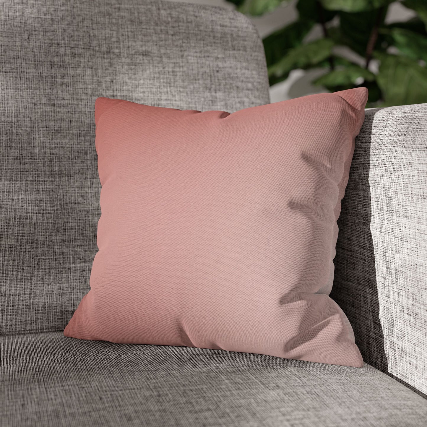 Rose Red Fade Spun Polyester Square Pillowcase, 14" x 14"