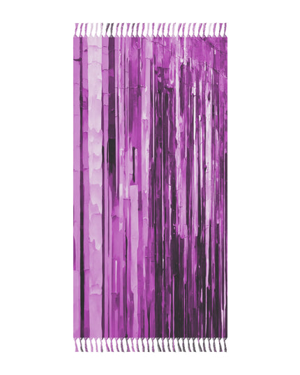 Striped Powder Lavender 38" × 81" Boho Beach Cloth