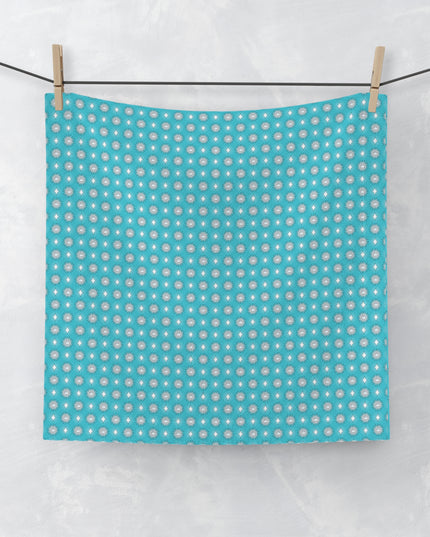 Tif Green Star-crossed Bodies Face Towel, 13" x 13"