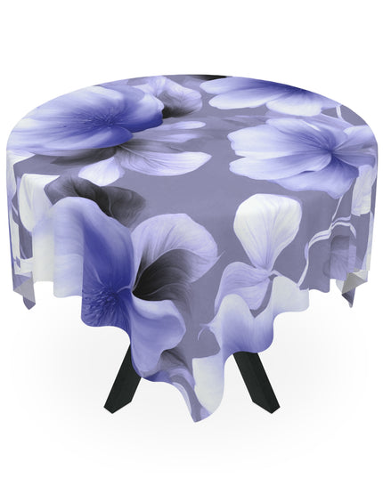 Indigo Blossom Floral Bunch Tablecloth, 55" x 55"