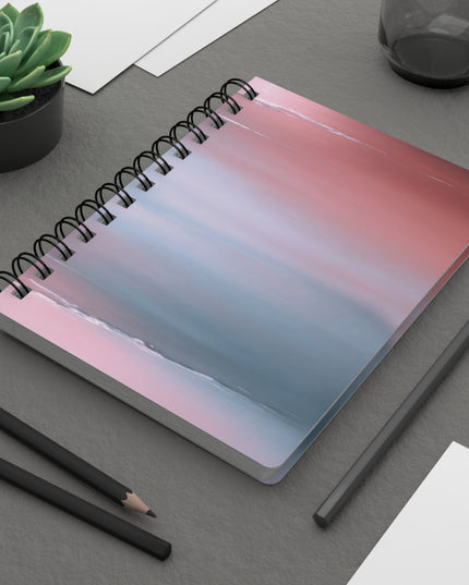 Gray Sea Pink Fog Spiral Bound Journal, 5" x 7" 150 pages