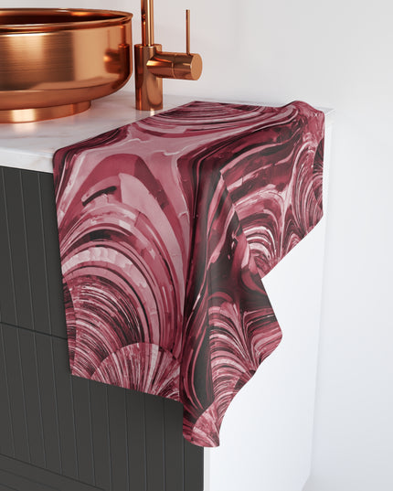 Uzi Spiral Ruby Hand Towel, 16" x 28"
