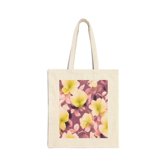 Lemon Blossom Floral Bunch Cotton Canvas Tote Bag