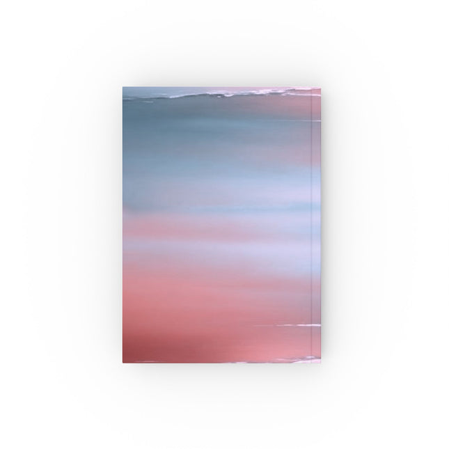 Gray Sea Pink Fog 5.2" x 7.4" Hard Backed Journal with 128 blank pages