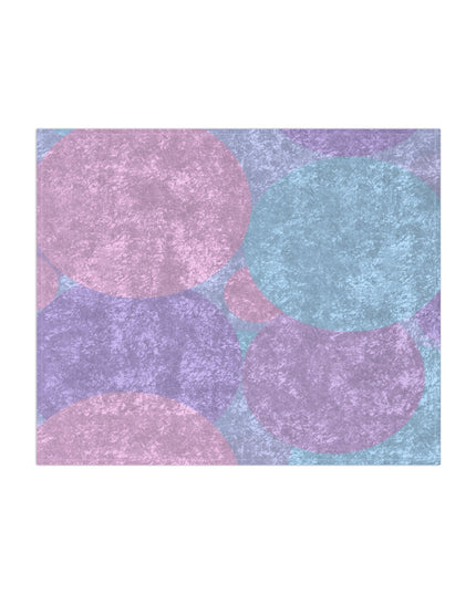 Pastel Purple and Mauve Patches 50" x 60" Crushed Velvet Blanket