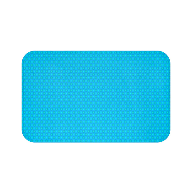 Blue Green Star-crossed Bodies 34" x 21" Bath Mat