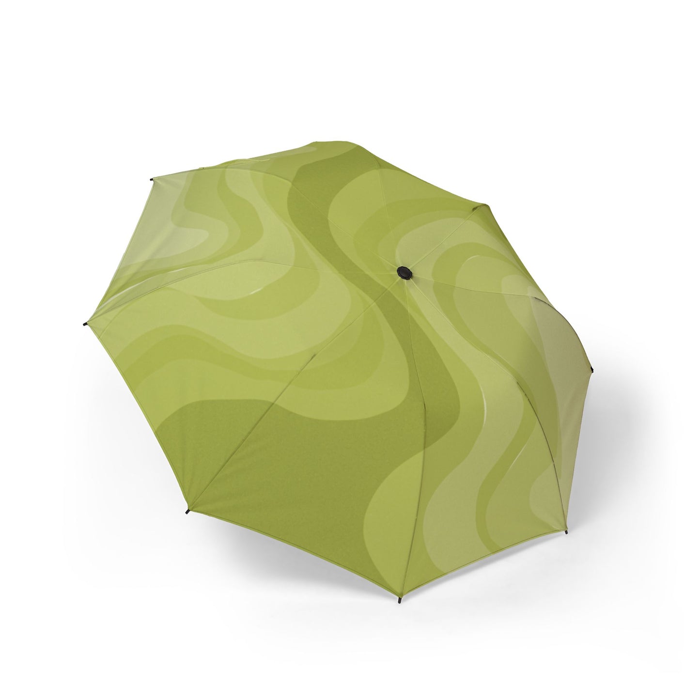 Lemon Wavey Foldable Umbrella - Compact & Chic