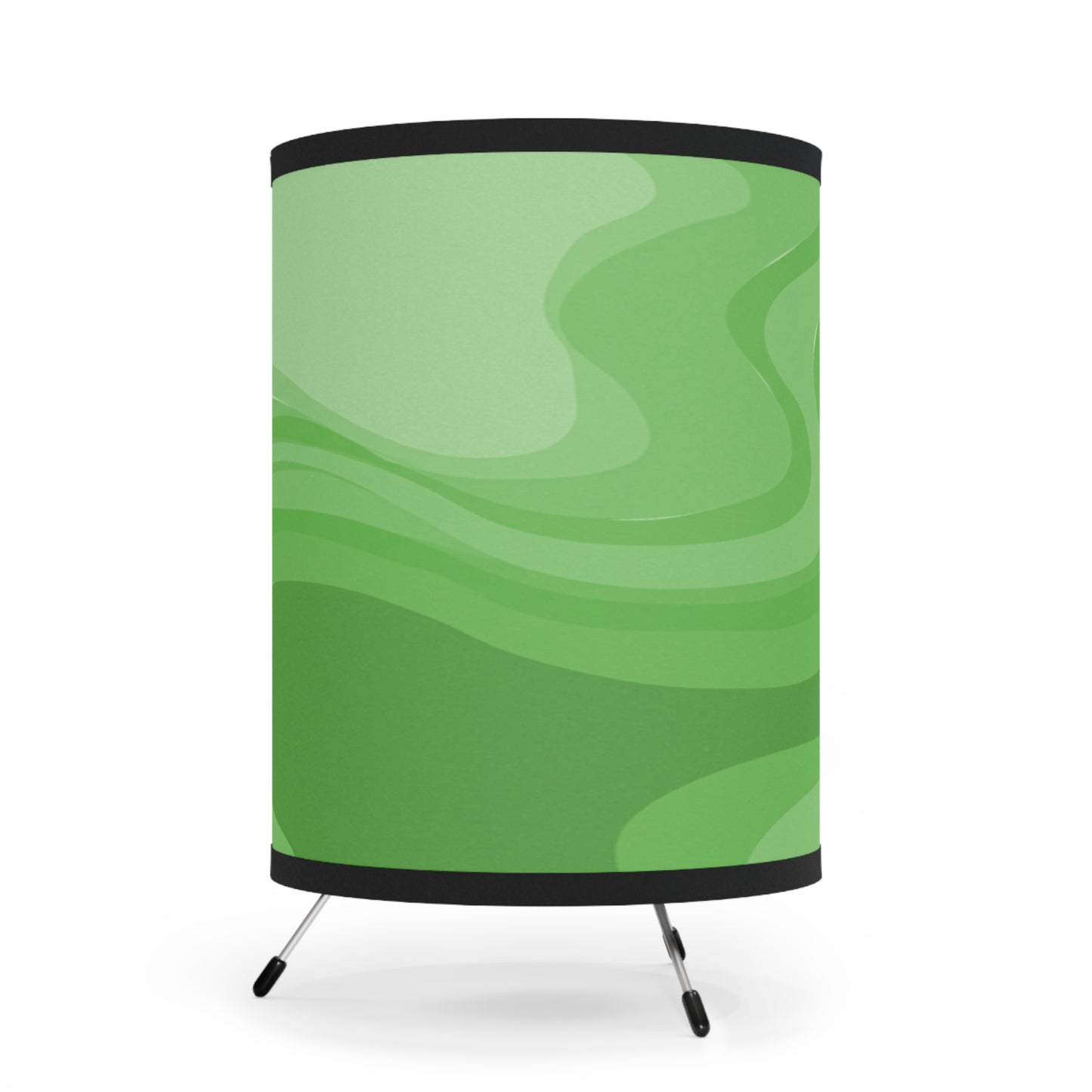 Greenie Meanie Wavey Tripod Lamp with High-Res Printed Shade, US\CA plug