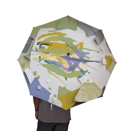 Lemongrass Paper Paint Foldable Umbrella - Compact & Chic