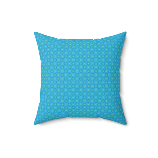 Light Blue Star-crossed Bodies Faux Suede Square Pillow, 16" x 16"