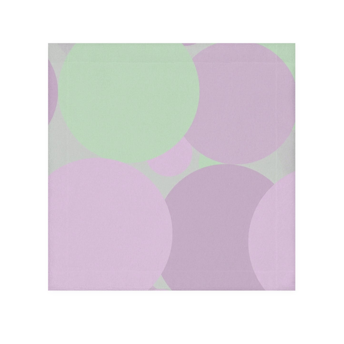 Pastel Lavender Purple and Soft Green Patches Face Towel, 13" x 13"