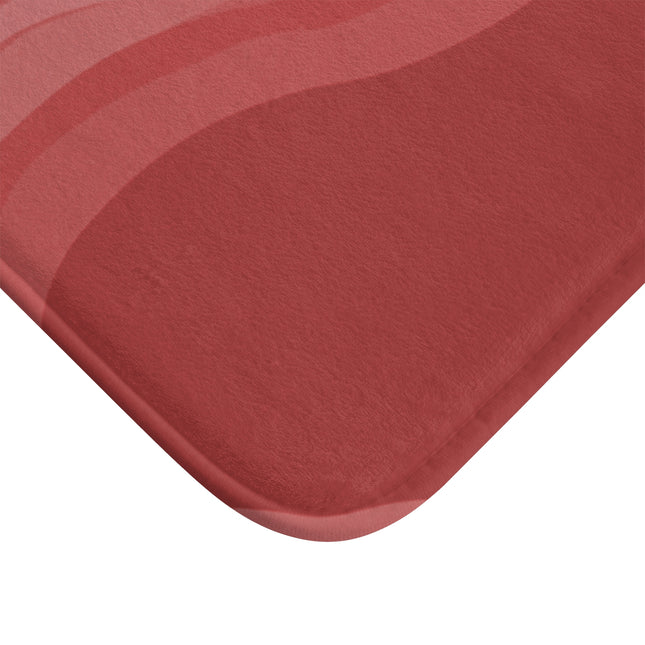 Power Red Wavey 34" x 21" Bath Mat