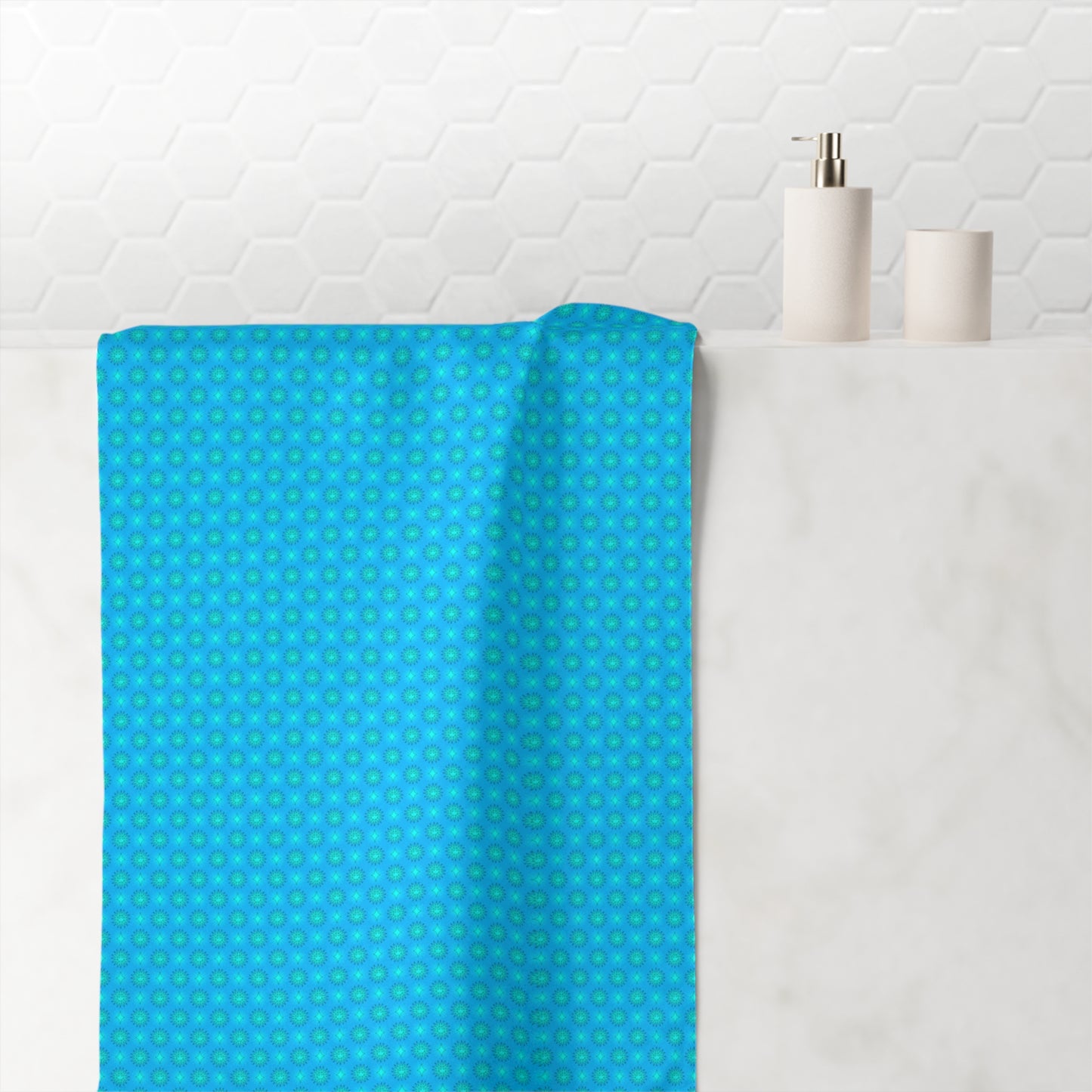 Light Blue Star-crossed Bodies Mink-Cotton Towel (50% polyester, 50% cotton),  30" x 60"