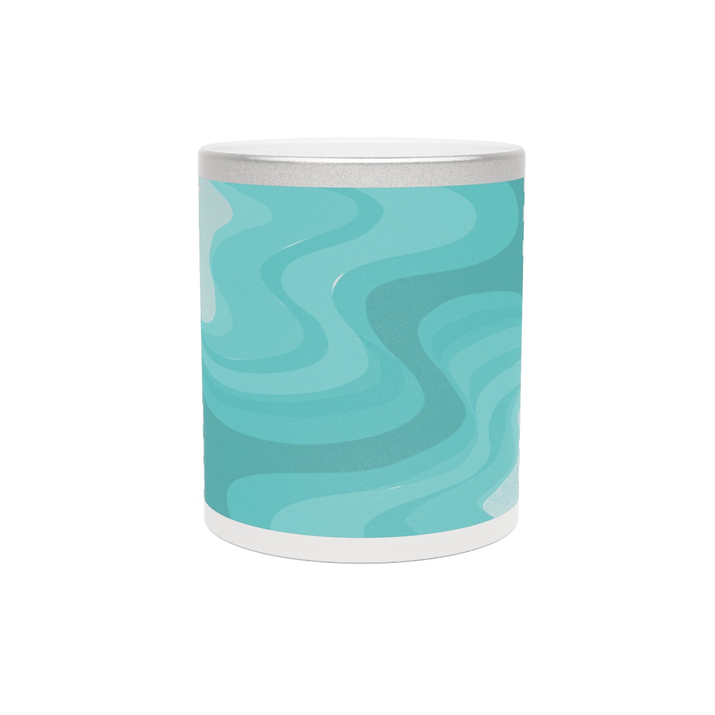 Tif Green Wavey 11 oz Metallic Mug (Silver\Gold)