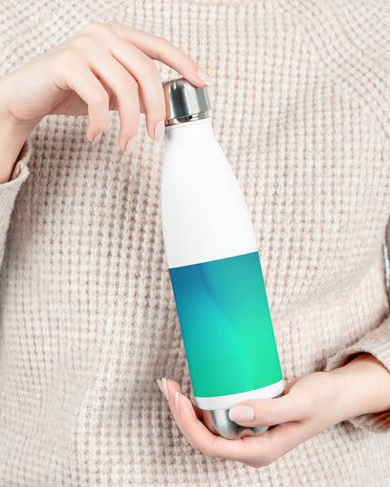 Aquamarine Fade 20oz Insulated White Water Bottle