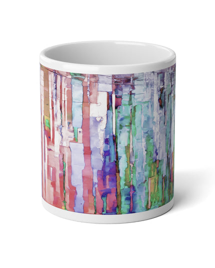 Striped Pastels 20 oz White Glossy Jumbo Mug