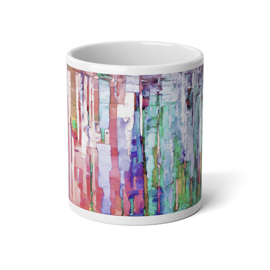 Striped Pastels 20 oz White Glossy Jumbo Mug