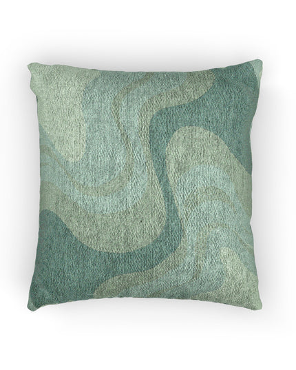Mint Green Wavey Woven Pillow, 17" x 18"