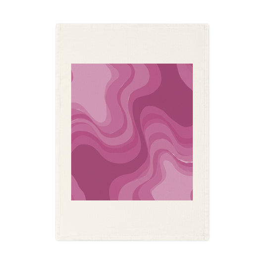 Pinky Mauve Wavey 19.6" x 27.5" Cotton Tea Towel