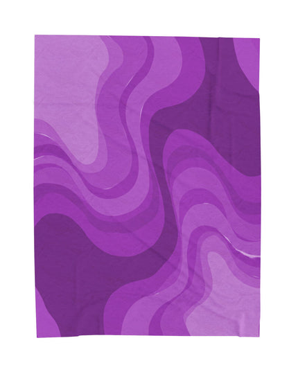 Wavey Purple Wavey Velveteen Plush Blanket, 60" x 80"